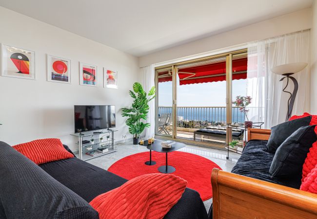  in Nice - Spacious apt 1 bedroom with terrace - Magnificent clear seaview